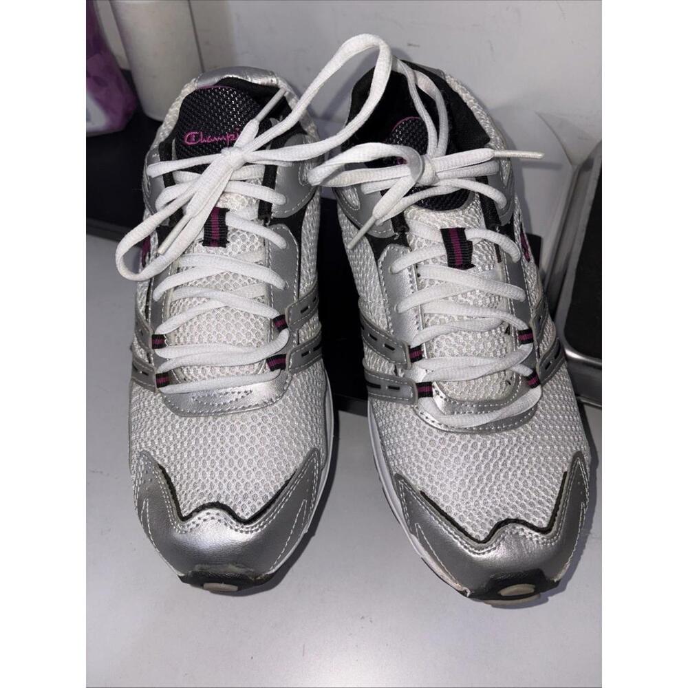 Champion Shoes Womens‎ 6 Running Sneakers White Mesh Round Toe Lace Up Comfort